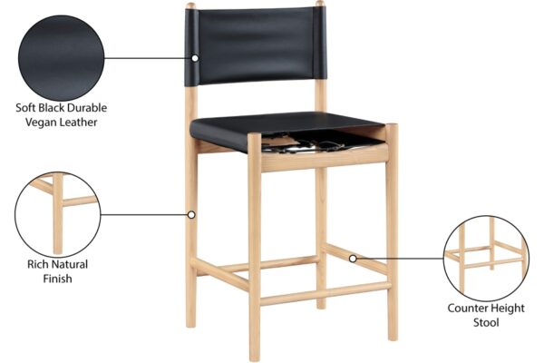 Rawlins Vegan Leather Upholstered Counter Stool