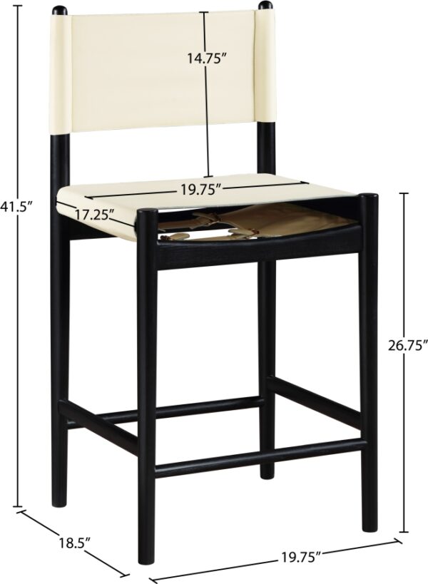 Rawlins Vegan Leather Upholstered Counter Stool