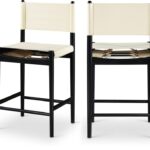 Rawlins Vegan Leather Upholstered Counter Stool