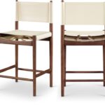 Rawlins Vegan Leather Upholstered Counter Stool