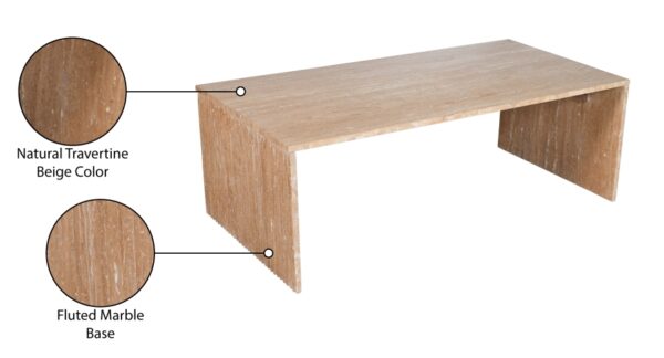 Pienza Travertine Coffee Table