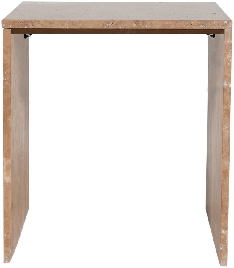 Pienza Travertine End Table