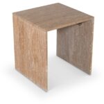 Pienza Travertine End Table