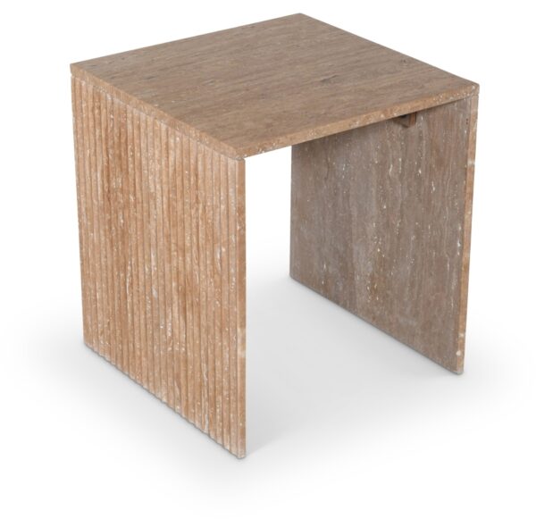 Pienza Travertine End Table