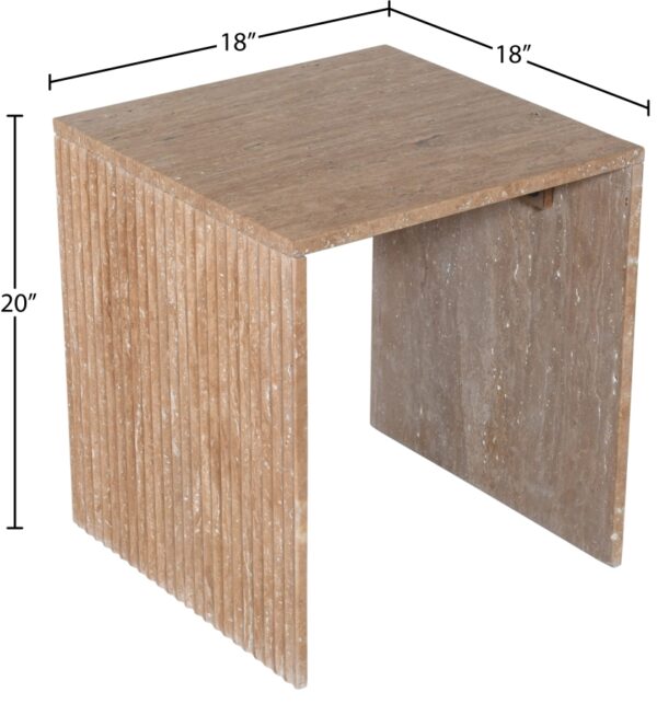 Pienza Travertine End Table