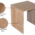 Pienza Travertine End Table