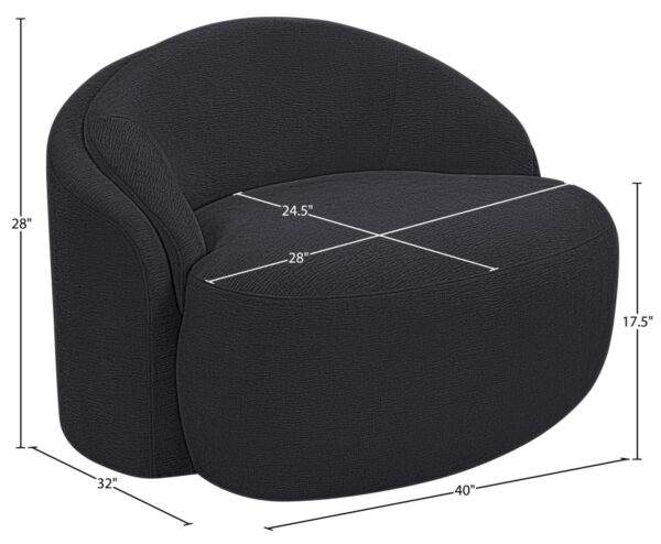 Caspian Chenille Fabric Upholstered Accent Chair