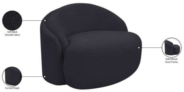 Caspian Chenille Fabric Upholstered Accent Chair