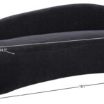 Caspian 101" Chenille Fabric Upholstered Sofa