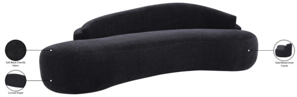 Caspian 101" Chenille Fabric Upholstered Sofa