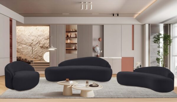 Caspian 101" Chenille Fabric Upholstered Sofa