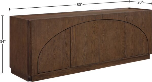 Everson Oak Veneer And Solid Wood Sideboard / Buffet