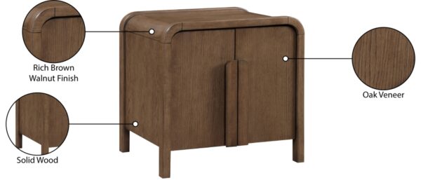 Harmony Oak Veneer And Solid Wood Nightstand