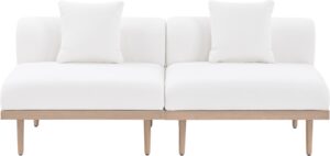 Laguna 71" Resilient Water Resistant Fabric Upholstered Outdoor Patio 2pc. Modular Loveseat