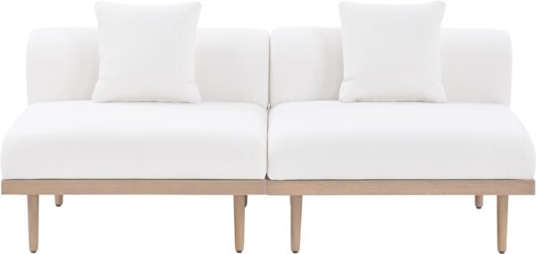 Laguna 71" Resilient Water Resistant Fabric Upholstered Outdoor Patio 2pc. Modular Loveseat