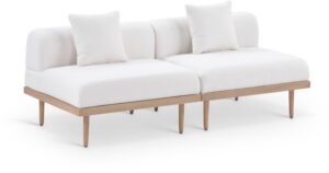 Laguna 71" Resilient Water Resistant Fabric Upholstered Outdoor Patio 2pc. Modular Loveseat