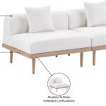 Laguna 71" Resilient Water Resistant Fabric Upholstered Outdoor Patio 2pc. Modular Loveseat