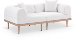 Laguna 71" Resilient Water Resistant Fabric Upholstered Outdoor Patio 2pc. Modular Loveseat