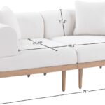Laguna 71" Resilient Water Resistant Fabric Upholstered Outdoor Patio 2pc. Modular Loveseat