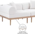 Laguna 71" Resilient Water Resistant Fabric Upholstered Outdoor Patio 2pc. Modular Loveseat
