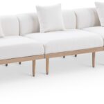Laguna 106.5" Resilient Water Resistant Fabric Upholstered Outdoor Patio 3pc. Modular Sofa