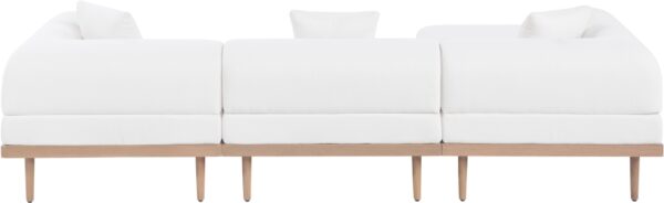 Laguna 106.5" Resilient Water Resistant Fabric Upholstered Outdoor Patio 3pc. Modular Sofa