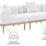 Laguna 106.5" Resilient Water Resistant Fabric Upholstered Outdoor Patio 3pc. Modular Sofa