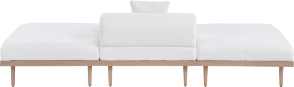 Laguna 106.5" Resilient Water Resistant Fabric Upholstered Outdoor Patio 3pc. Modular Sofa