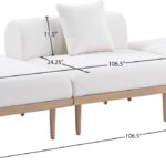Laguna 106.5" Resilient Water Resistant Fabric Upholstered Outdoor Patio 3pc. Modular Sofa