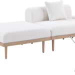 Laguna 106.5" Resilient Water Resistant Fabric Upholstered Outdoor Patio 3pc. Modular Sofa