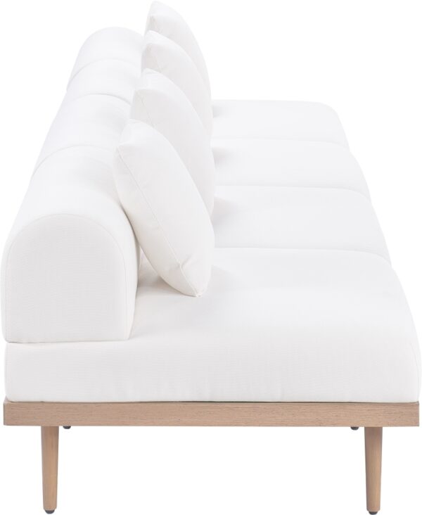 Laguna 142" Resilient Water Resistant Fabric Upholstered Outdoor Patio 4pc. Modular Sofa