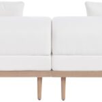 Laguna 142" Resilient Water Resistant Fabric Upholstered Outdoor Patio 4pc. Modular Sofa