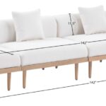 Laguna 142" Resilient Water Resistant Fabric Upholstered Outdoor Patio 4pc. Modular Sofa