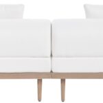 Laguna 142" Resilient Water Resistant Fabric Upholstered Outdoor Patio 4pc. Modular Sofa