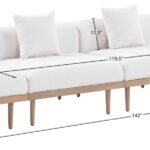 Laguna 142" Resilient Water Resistant Fabric Upholstered Outdoor Patio 4pc. Modular Sofa