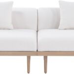 Laguna 142" Resilient Water Resistant Fabric Upholstered Outdoor Patio 4pc. Modular Sofa