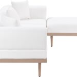 Laguna 106.5" Resilient Water Resistant Fabric Upholstered Outdoor Patio 4pc. Modular Sectional
