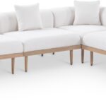 Laguna 106.5" Resilient Water Resistant Fabric Upholstered Outdoor Patio 4pc. Modular Sectional
