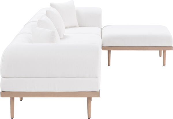 Laguna 142" Resilient Water Resistant Fabric Upholstered Outdoor Patio 5pc. Modular Sectional