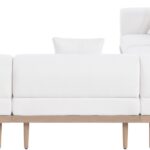 Laguna 106.5" Resilient Water Resistant Fabric Upholstered Outdoor Patio 5pc. Modular Sectional