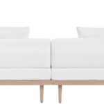 Laguna 142" Resilient Water Resistant Fabric Upholstered Outdoor Patio 6pc. Modular Sectional