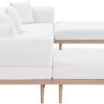 Laguna 142" Resilient Water Resistant Fabric Upholstered Outdoor Patio 6pc. Modular Sectional