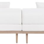 Laguna 142" Resilient Water Resistant Fabric Upholstered Outdoor Patio 6pc. Modular Sectional