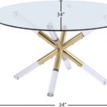 Mercury Glass Top, Acrylic And Metal Base Coffee Table