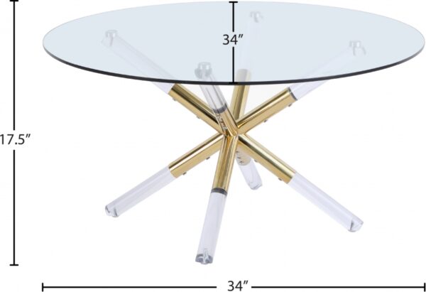 Mercury Glass Top, Acrylic And Metal Base Coffee Table