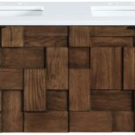 Leonardo 48" White Engineered Stone And Solid Wood Wall Mounted Bathroom Vanity