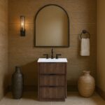 Willard 24" White Engineered Stone And Solid Wood Bathroom Vanity