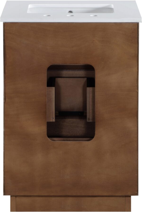Willard 24" White Engineered Stone And Solid Wood Bathroom Vanity