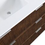Willard 36" White Engineered Stone And Solid Wood Bathroom Vanity