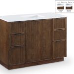 Willard 48" White Engineered Stone And Solid Wood Bathroom Vanity